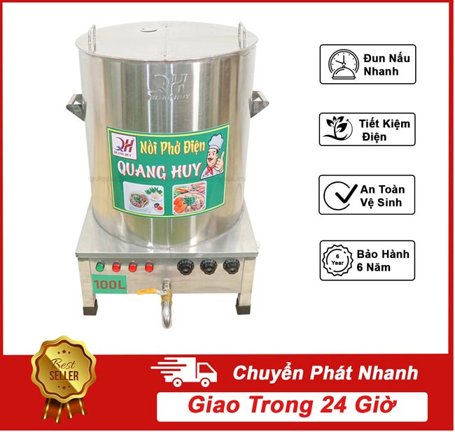 Nồi điện nấu phở 100l Quang Huy