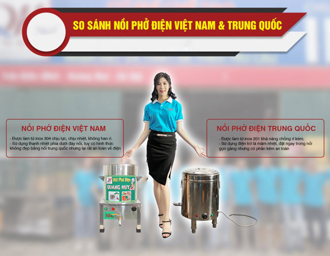 so sánh nồi phở VN và TQ