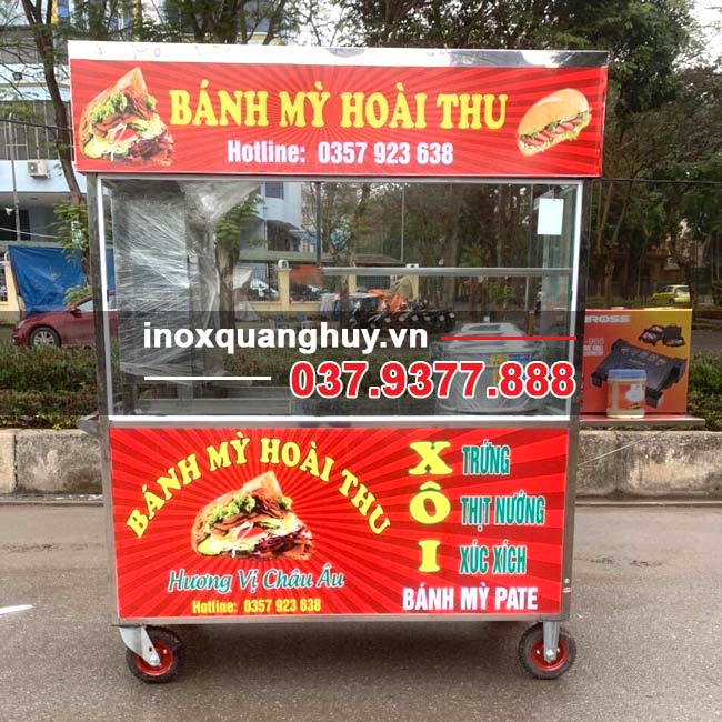Xe bán xôi bánh mì 1m5 Quang Huy