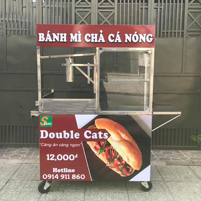 <h3 class="font-size-16">Xe bánh mì chả cá 1m2 Quang Huy</h3>