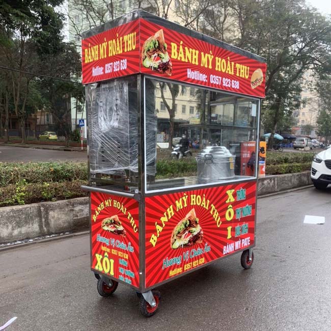 Xe bán xôi bánh mì 1m5 Quang Huy