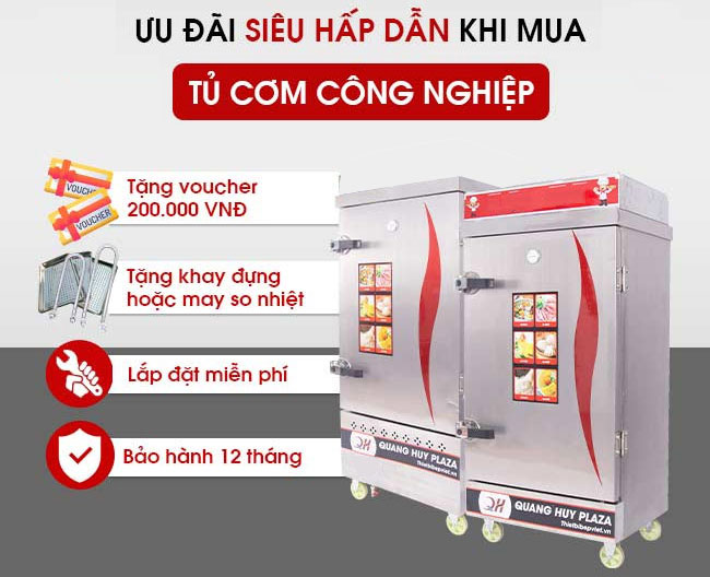 Mua tủ cơm công nghiệp Quang Huy 