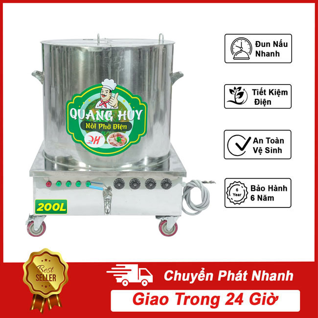 Nồi nấu phở 200 lít bằng điện