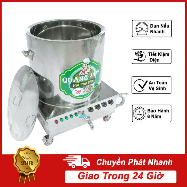 Nồi nấu phở 200 lít bằng điện