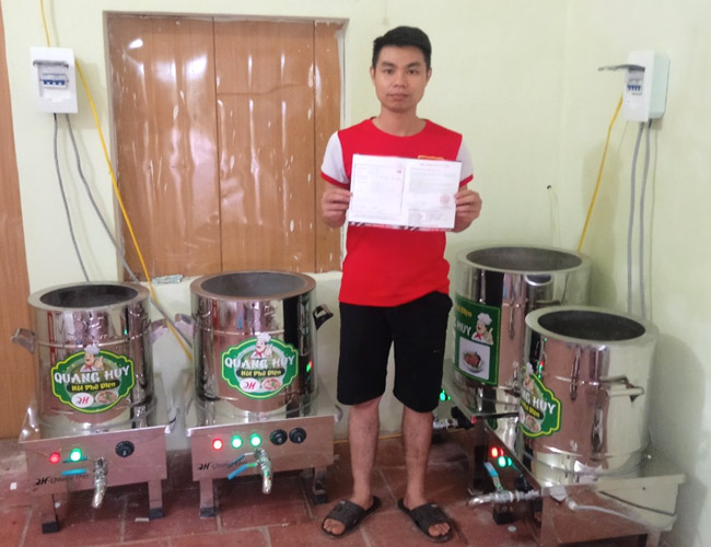 test nồi nấu phở điện