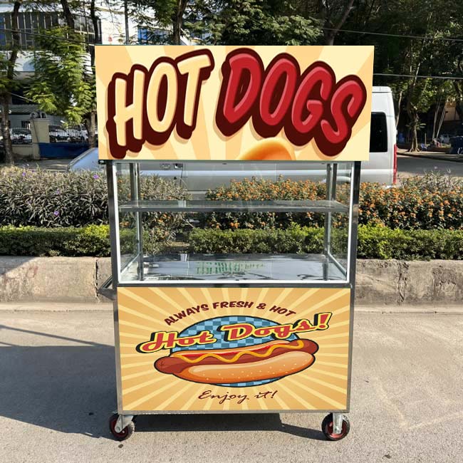 xe đẩy bán hotdog giá rẻ
