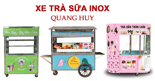 Xe inox bán trà sữa Quang Huy