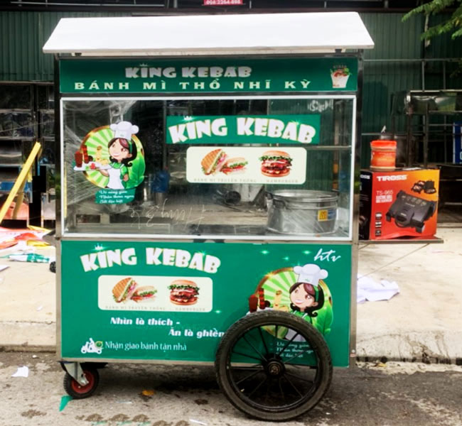 Xe King Kebab Thổ Nhĩ Kỳ xanh lá