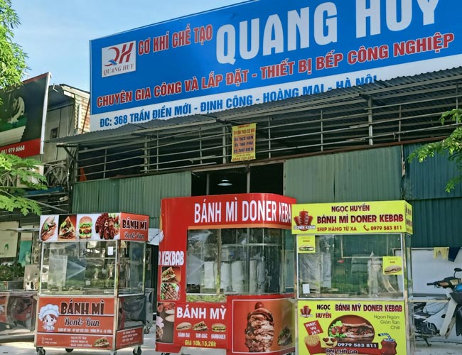 Xe bán hàng inox Quang Huy