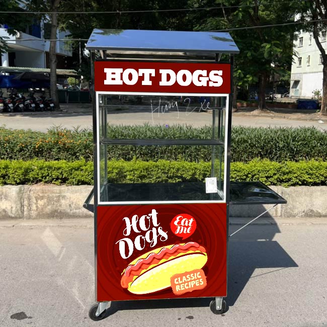 xe bán xúc xích hotdog