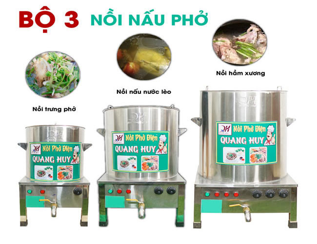 Bộ nồi nấu phở gân bò chuyên dụng