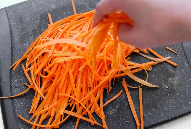 Sơ chế cà rốt
