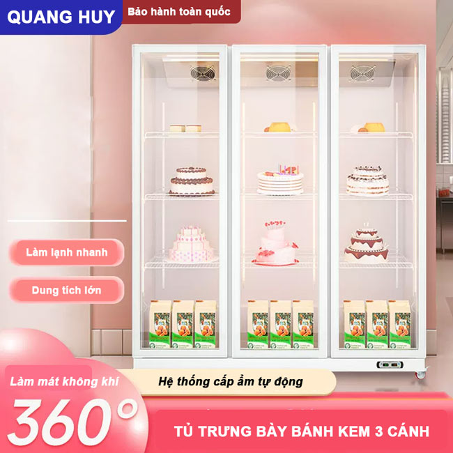 Tủ bánh kem 3 cánh Quang Huy