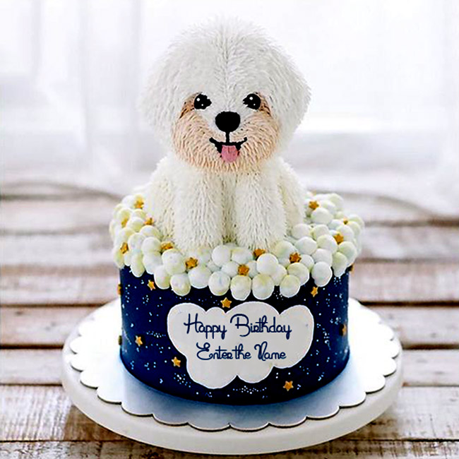 bánh sinh nhật con chó 3d