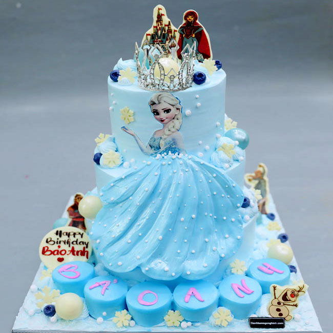 Bánh sinh nhật Elsa 2 tầng