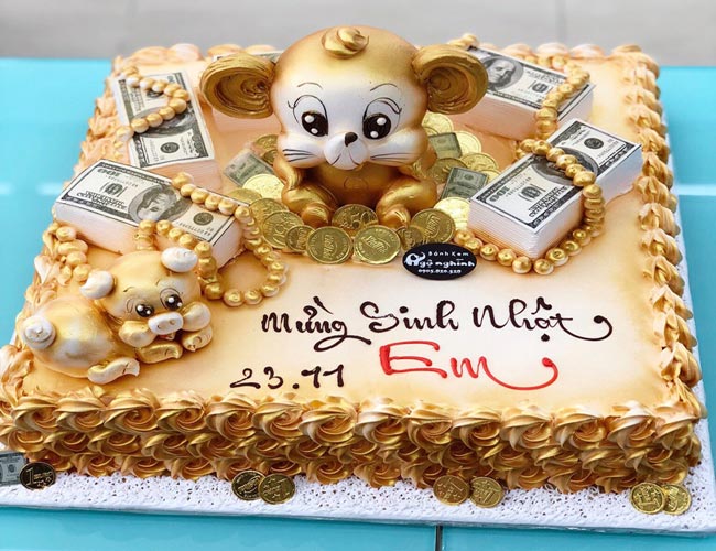 Độc đáo những mẫu bánh kem hình con chuột dành cho người tuổi Tý