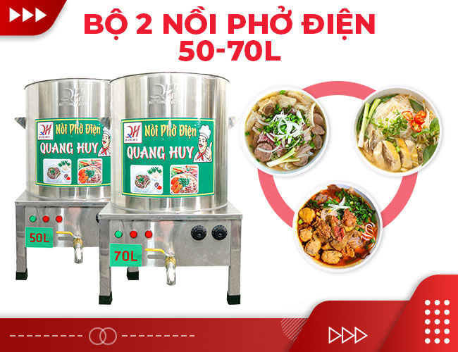 Bộ 2 nồi phở 50-70l