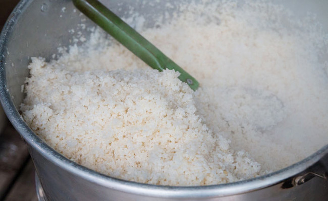 cách nấu cơm tấm bằng nồi hấp