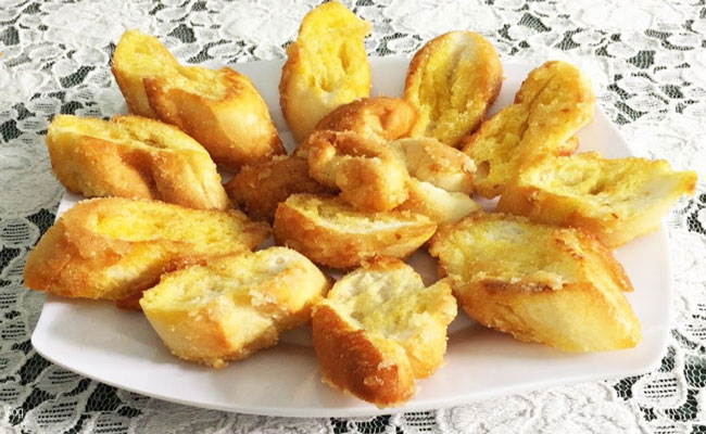 cách làm bánh mì nướng bơ đường bằng chảo