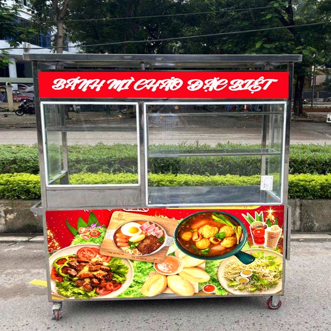 xe bánh mì chảo đẹp