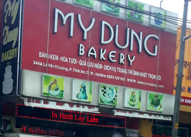 tiệm bánh kem my dung bakery