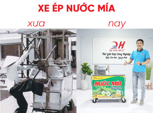 xe ép nước mía xưa vs nay