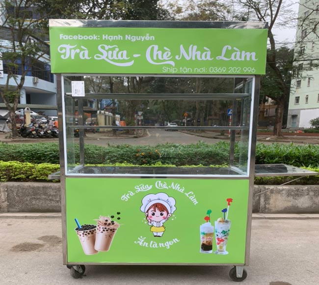 xen trà sữa màu xanh lá mạ