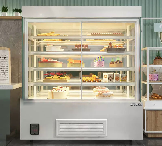 thiết kế tủ trưng bày bánh kem 1m2 5 tầng