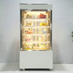 Tủ bánh kem 0,9m 5 tầng kính vuông