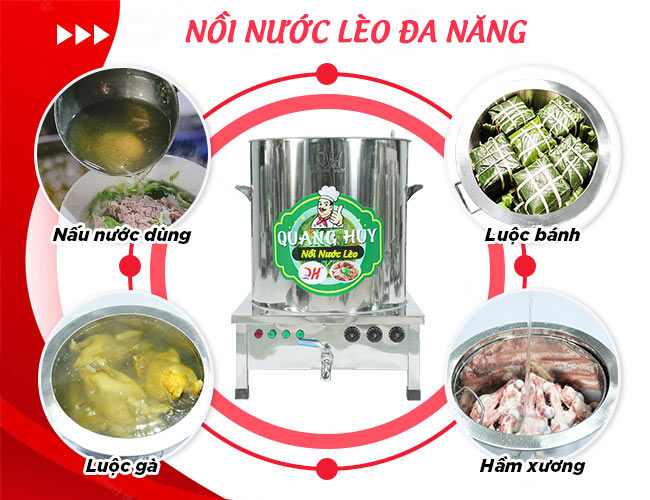 nồi nấu nước lèo 100l đa năng