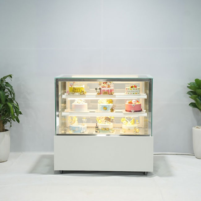 Tủ trưng bày bánh kem 1m2 kính vuông