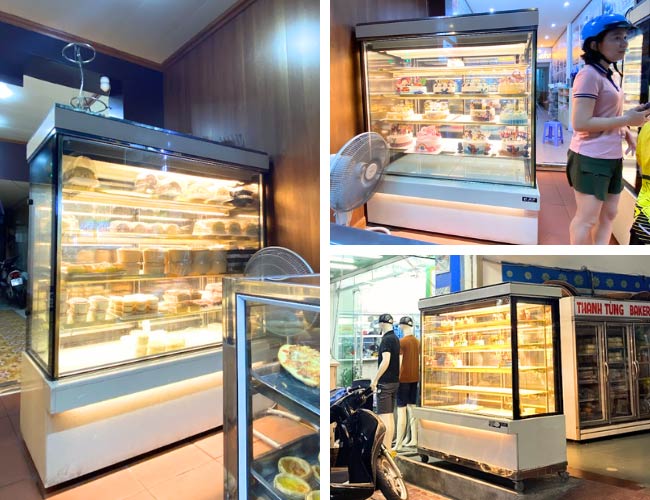 tủ trưng bày bánh kem 5 tầng 1m8