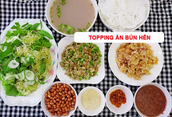 topping ăn bún hến