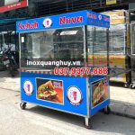 Xe bánh mì Kebab 1m8 Nova xanh dương