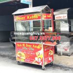 Xe đẩy bánh mì Kebab 1m2 Tin Tin mái ngói