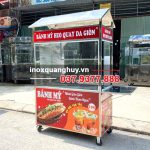 Xe bánh mì heo quay da giòn 1m2 mái ngói