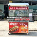 Xe bánh mì heo quay da giòn 1m2 mái ngói