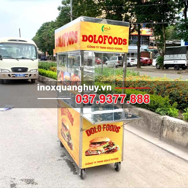 xe đẩy bán bánh mì Dolo Foods