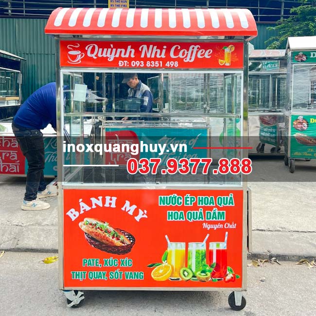 ứng dụng xe coffee mang đi 1m2 Quỳnh Nhi mái vòm