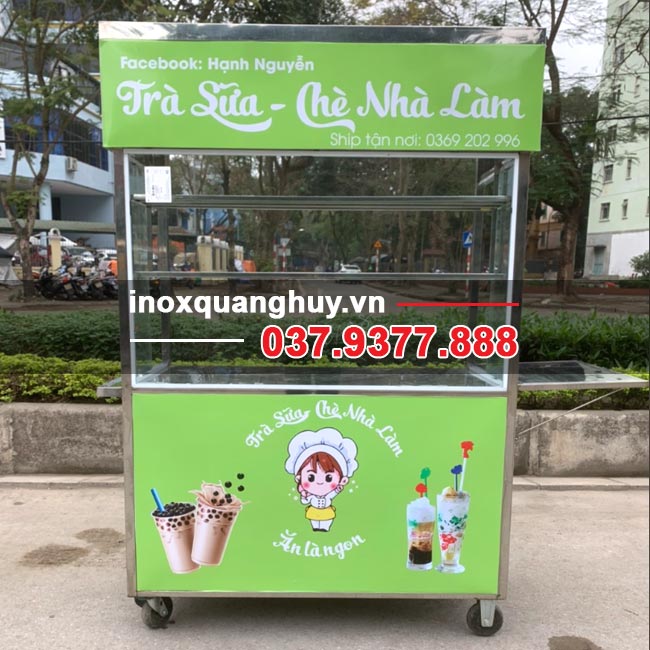 xe đẩy trà sữa chè nhà làm Hạnh Nguyễn 1m2