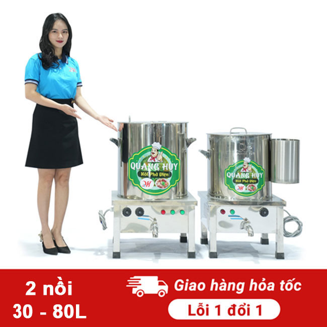 bộ 2 nồi phở 30 - 80L