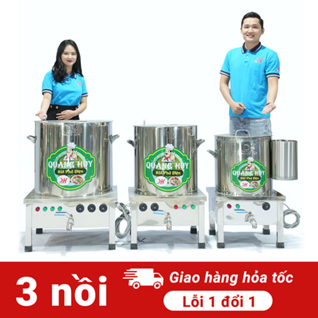 bộ 3 nồi nấu phở điện 30 - 50 - 100L