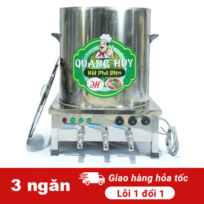 nồi nấu phở điện 3 ngăn quang huy