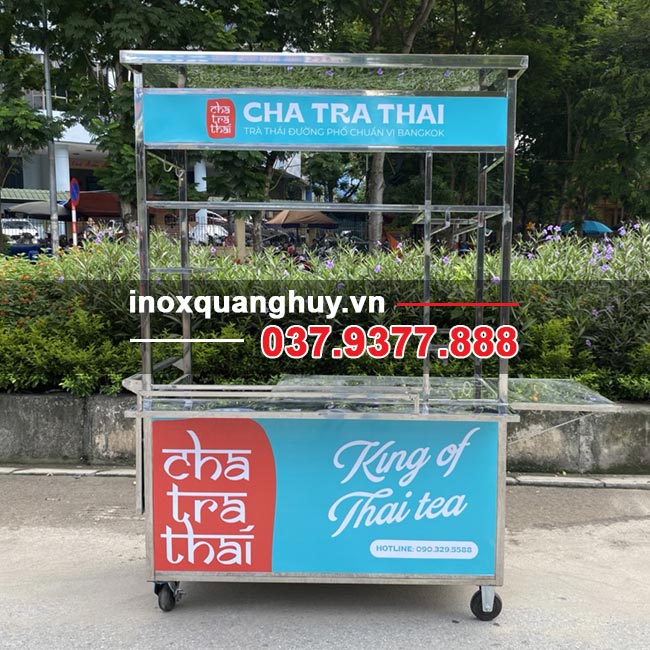 thiết kế xe trà sữa Cha Tra Thai 1m5