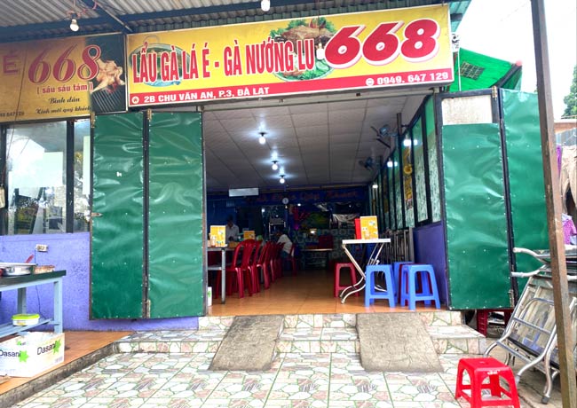 cửa tiệm gà nướng lu 668