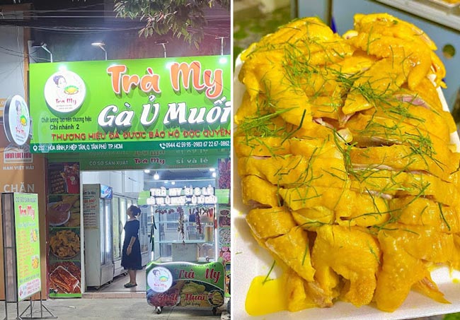 tiệm gà ủ muối trà my