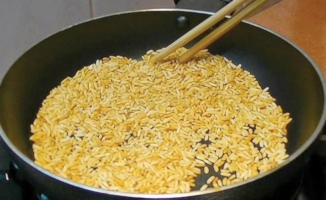 Rang gạo nấu cháo lòng