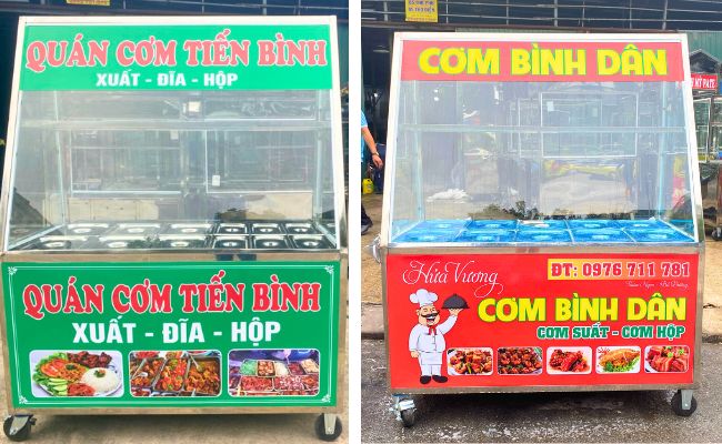 tủ bán cơm bình dân