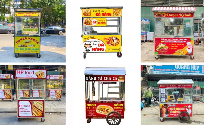 bán xe bánh mì bằng inox quận 5