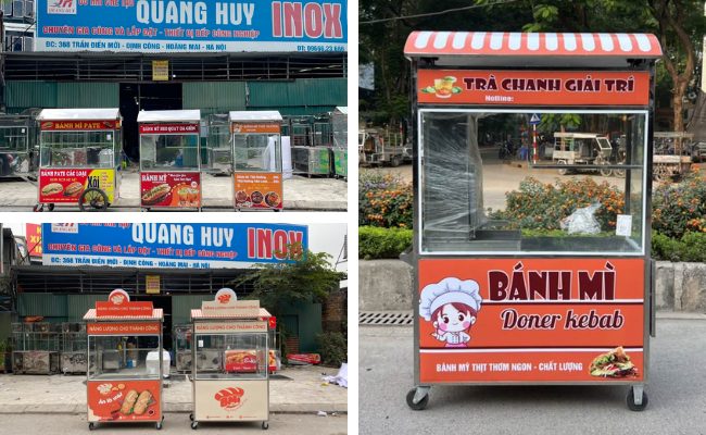 mua xe đẩy bán bánh mì của Quang Huy